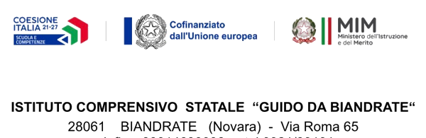 Istituto Comprensivo "Guido da Biandrate" Logo Istituto Comprensivo "Guido da Biandrate"